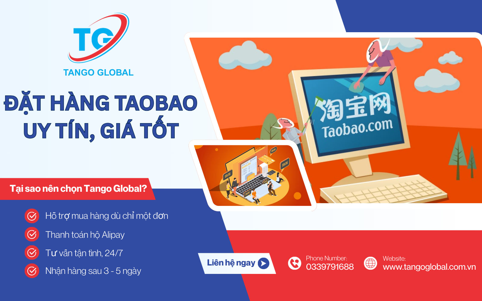 Tango Global - Đơn vị chuyên nhập hàng Taobao hộ uy tín