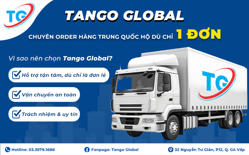 Tango Global chuyên Order hàng Trung Quốc hộ DÙ CHỈ 1 ĐƠN