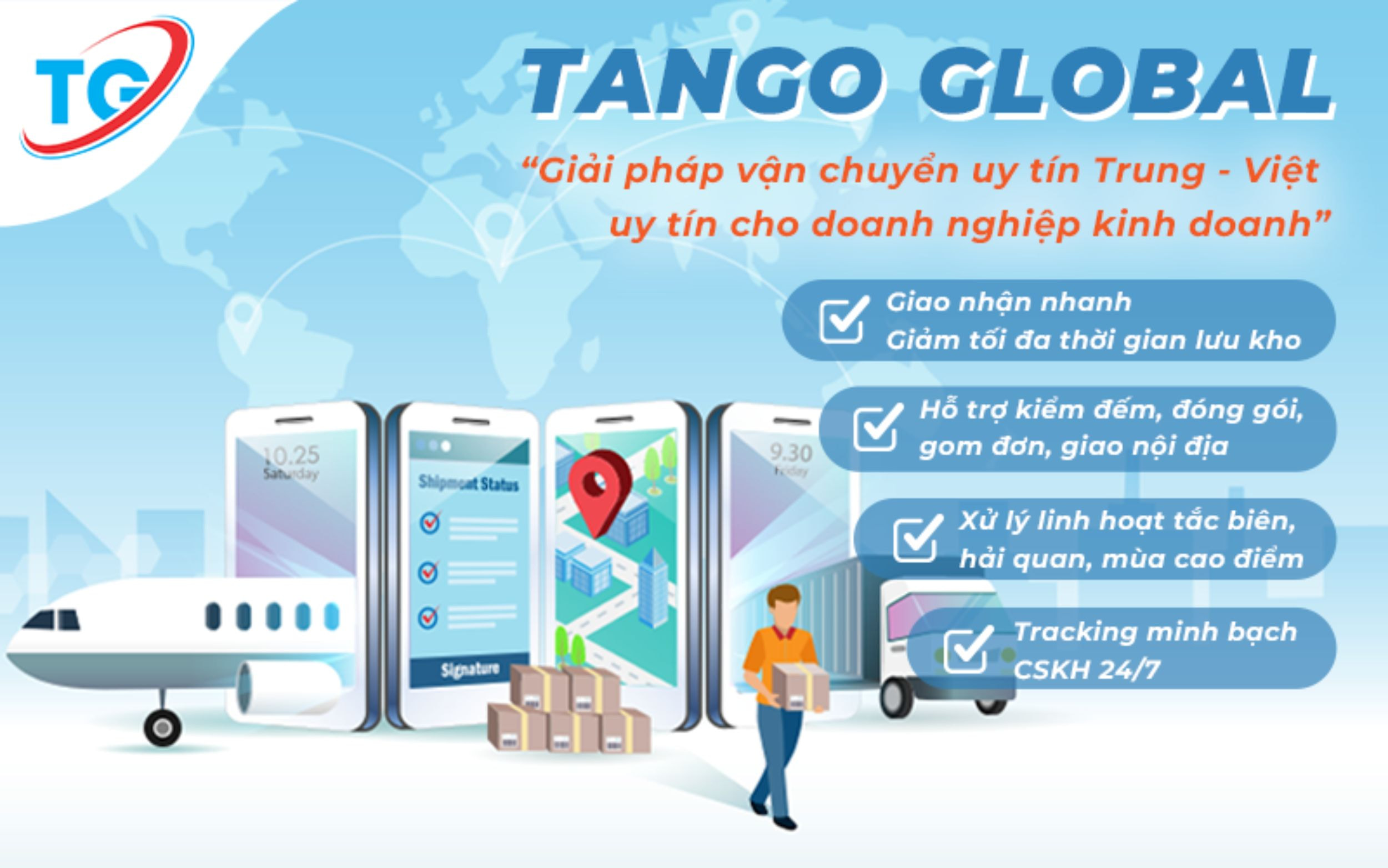 Tango Global tự hào mang đến giải pháp vận chuyển Trung - Việt uy tín cho doanh nghiệp kinh doanh