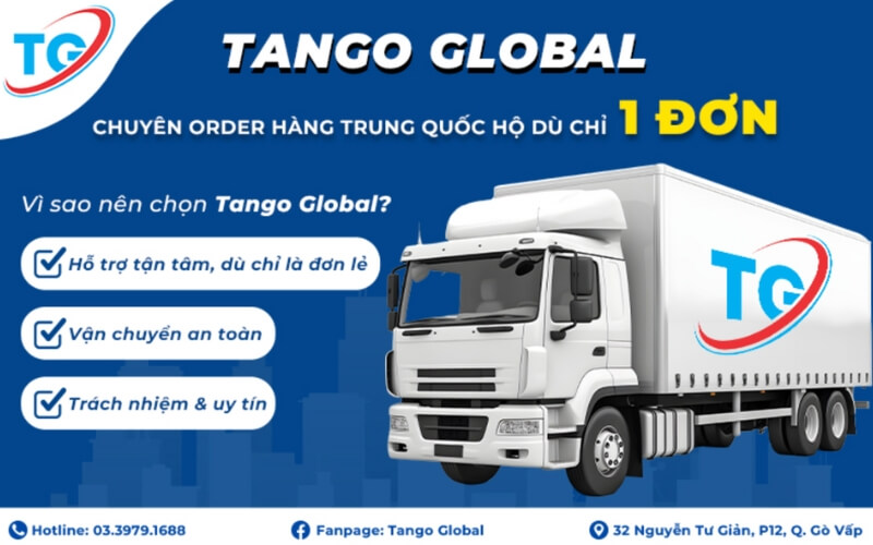 Tango Global nhận order hàng hoá Trung Quốc hộ dù chỉ 1 đơn