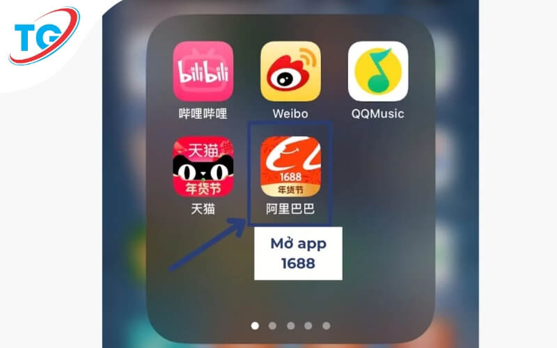 Đăng nhập vào ứng dụng 1688 trên điện thoại