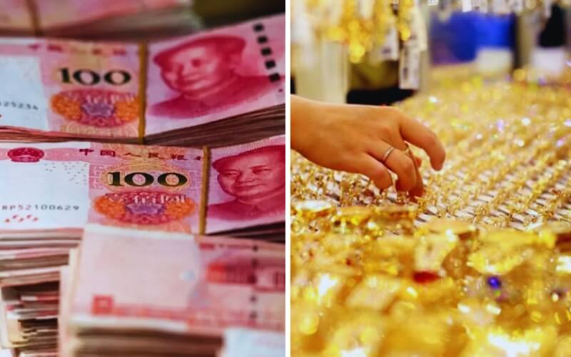 Đổi tiền Trung sang Việt ở tiệm vàng