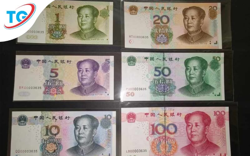 Các mệnh giá tiền Trung Quốc phổ biến