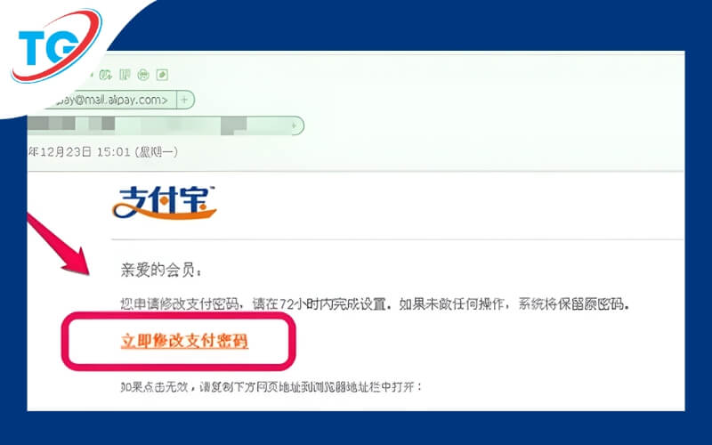 Click ô màu cam kiểm tra Email